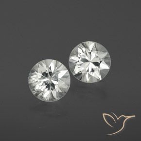 Pedras preciosas de Zircão Branco natural de 2.23 ct, Redondo, VS