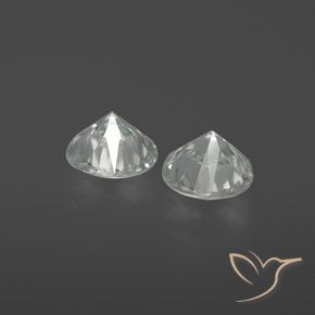 Pedras preciosas de Zircão Branco natural de 2.23 ct, Redondo, VS