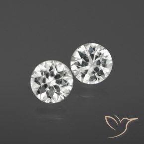 2.15ctw Natural Branco Zircão, Redondo, VS