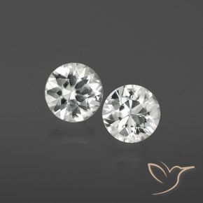 Pedras preciosas de Zircão Branco natural de 2.15 ct, Redondo, VS