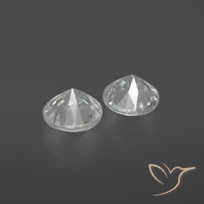 Pedras preciosas de Zircão Branco natural de 2.15 ct, Redondo, VS