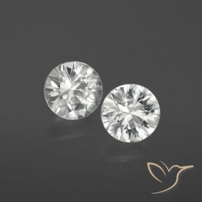 Pedras preciosas de Zircão Branco natural de 2.10 ct, Redondo, VS