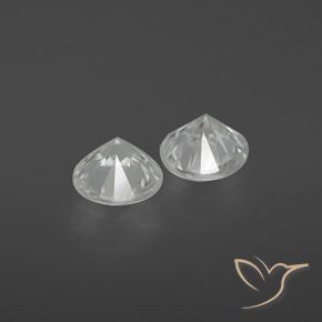 Pedras preciosas de Zircão Branco natural de 2.10 ct, Redondo, VS