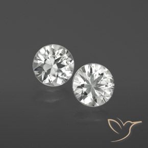 Pedras preciosas de Zircão Branco natural de 2.12 ct, Redondo, VS
