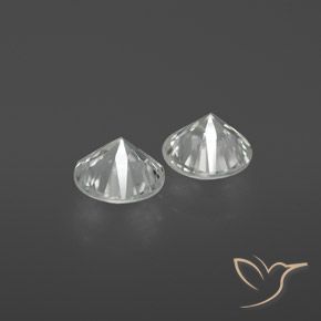 Pedras preciosas de Zircão Branco natural de 2.12 ct, Redondo, VS