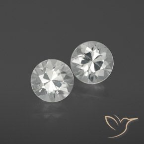 2.30ctw Natural Branco Zircão, Redondo, VVS-VS