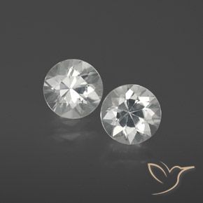 Pedras preciosas de Zircão Branco natural de 2.30 ct, Redondo, VVS-VS