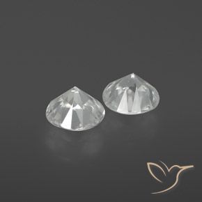 Pedras preciosas de Zircão Branco natural de 2.30 ct, Redondo, VVS-VS