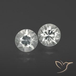 2.38ctw Natural Branco Zircão, Redondo, VVS-VS