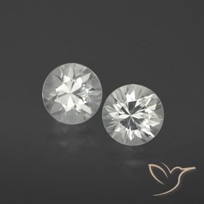 Pedras preciosas de Zircão Branco natural de 2.38 ct, Redondo, VVS-VS