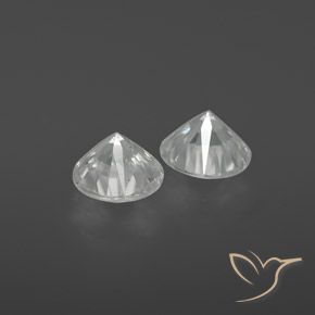 Pedras preciosas de Zircão Branco natural de 2.47 ct, Redondo, VS