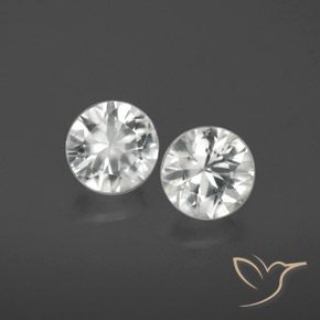 Pedras preciosas de Zircão Branco natural de 2.12 ct, Redondo, VS