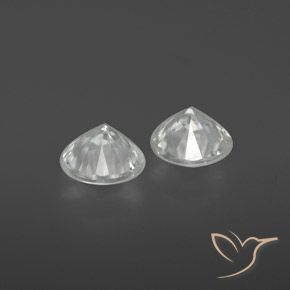 Pedras preciosas de Zircão Branco natural de 2.12 ct, Redondo, VS