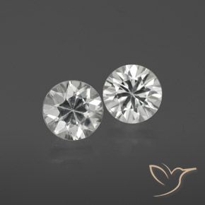 2.13ctw Natural Branco Zircão, Redondo, VS