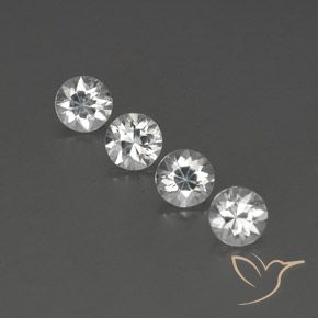 4.60ctw Natural Branco claro Zircão, Redondo, VVS-VS