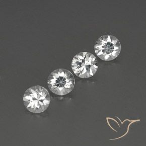 Pedras preciosas de Zircão Branco claro natural de 4.60 ct, Redondo, VVS-VS