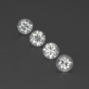 Pedras preciosas de zircão branco natural de 4,65 ct, corte redondo, VVS-VS