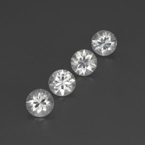 Pedras preciosas de zircão branco natural de 4,65 ct, corte redondo, VVS-VS