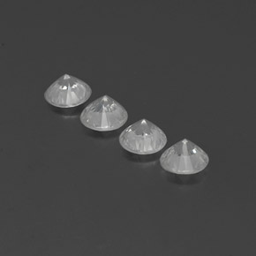 Pedras preciosas de zircão branco natural de 4,65 ct, corte redondo, VVS-VS