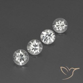 Pedras preciosas de Zircão Branco natural de 4.66 ct, Redondo, VVS-VS