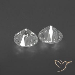 Pedras preciosas de Zircão Branco natural de 2.04 ct, Redondo, VVS-VS