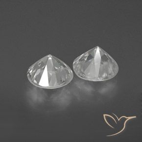 Pedras preciosas de Zircão Branco natural de 2.24 ct, Redondo, VVS-VS