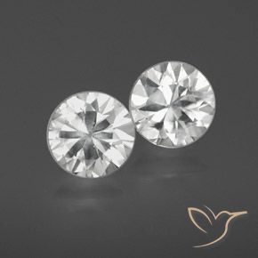 2.33ctw Natural Branco Zircão, Redondo, VS