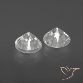 Pedras preciosas de Zircão Branco natural de 2.33 ct, Redondo, VS