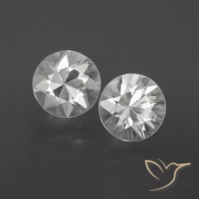 Pedras preciosas de Zircão Branco natural de 2.33 ct, Redondo, VVS-VS