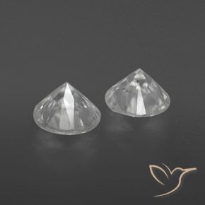 Pedras preciosas de Zircão Branco natural de 2.33 ct, Redondo, VVS-VS