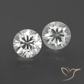 2.23ctw Natural Branco Zircão, Redondo, VVS-VS