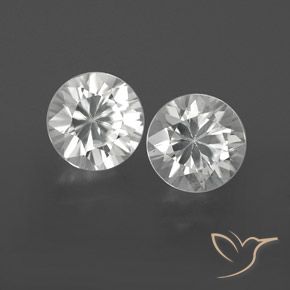 Pedras preciosas de Zircão Branco natural de 2.23 ct, Redondo, VVS-VS