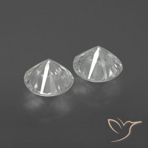 Pedras preciosas de Zircão Branco natural de 2.23 ct, Redondo, VVS-VS
