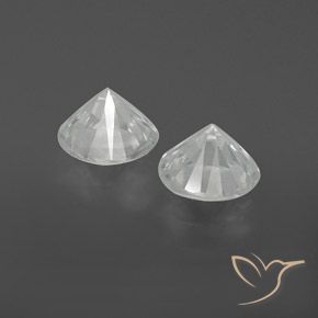 Pedras preciosas de Zircão Branco natural de 2.15 ct, Redondo, VVS-VS