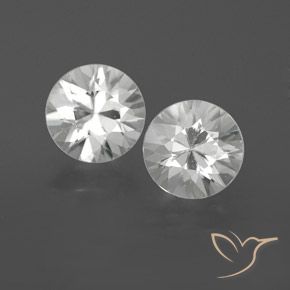 Pedras preciosas de Zircão Branco natural de 2.34 ct, Redondo, VVS-VS