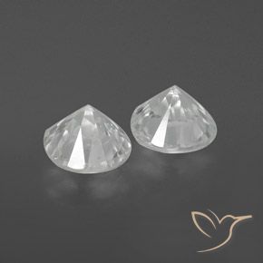 Pedras preciosas de Zircão Branco natural de 2.34 ct, Redondo, VVS-VS