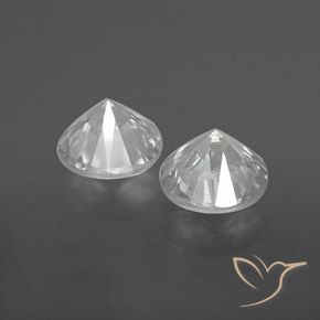 Pedras preciosas de Zircão Branco natural de 2.36 ct, Redondo, VVS-VS