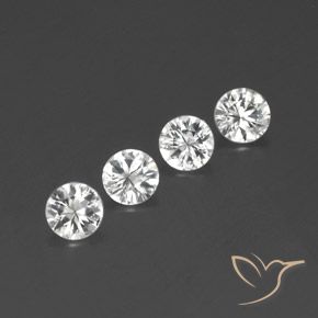 4.21ctw Natural Branco claro Zircão, Redondo, VS
