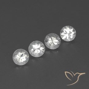 4.75ctw Natural Branco claro Zircão, Redondo, VVS-VS