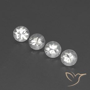 Pedras preciosas de Zircão Branco claro natural de 4.75 ct, Redondo, VVS-VS