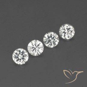 4.41ctw Natural Branco claro Zircão, Redondo, VS