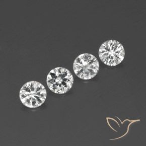 4.44ctw Natural Branco claro Zircão, Redondo, VVS-VS