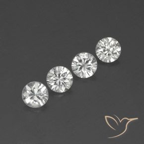 4.63ctw Natural Branco claro Zircão, Redondo, VVS-VS