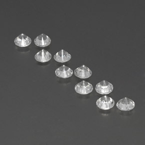 Pedras preciosas de Zircão Branco natural de  ct, Corte Redondo, VVS-VS