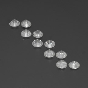 Pedras preciosas de zircão branco natural de  ct, corte redondo, VVS-VS