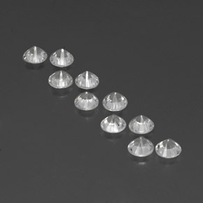 Pedras preciosas de Zircão Branco natural de  ct, Corte Redondo, VVS-VS