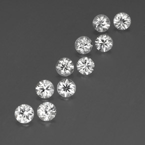 Pedras preciosas de zircão branco natural de  ct, corte redondo, VVS-VS