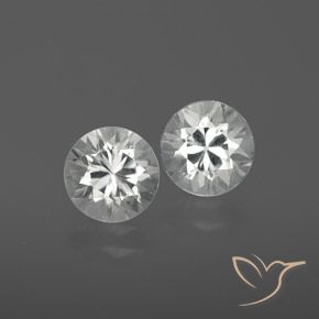 2.41ctw Natural Branco claro Zircão, Redondo, VVS-VS