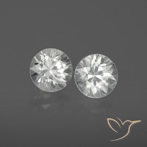 Pedras preciosas de Zircão Branco claro natural de 2.41 ct, Redondo, VVS-VS