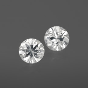 Pedras preciosas de zircão branco natural de 2,13 ct, corte redondo, VVS-VS